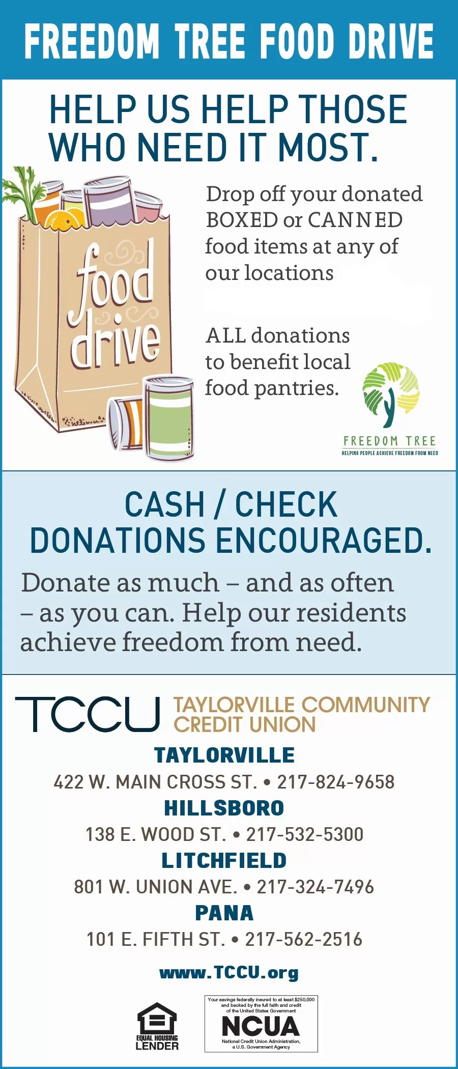 Freedom Tree Food Drive